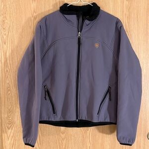 Ariat Light Purple Softshell Black Sherpa Lined Water and Wind Resistant Jacket
